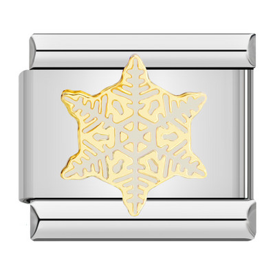 Hapiship Fashion Glaze Virágcsillag Hópehely Cseresznye Olasz Linkek Charm Fit 9mm Karkötő Rozsdamentes Acél Ékszer készítés DJ097