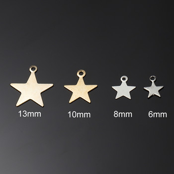 50 τμχ 6/8/10/13 χιλιοστά Metal KC Gold Tiny Star Charms Μικρό κρεμαστό κόσμημα Δημιουργία ευρημάτων DIY Αξεσουάρ Προμήθειες Χονδρική