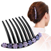 Delysia King Adult temperament Rhinestone Hair Comb mood mitmekülgne seitsme hamba kamm taldriku juuksevahetarvikud