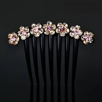 Delysia King Adult temperament Rhinestone Hair Comb моден универсален гребен със седем зъба, вложка за коса, аксесоари