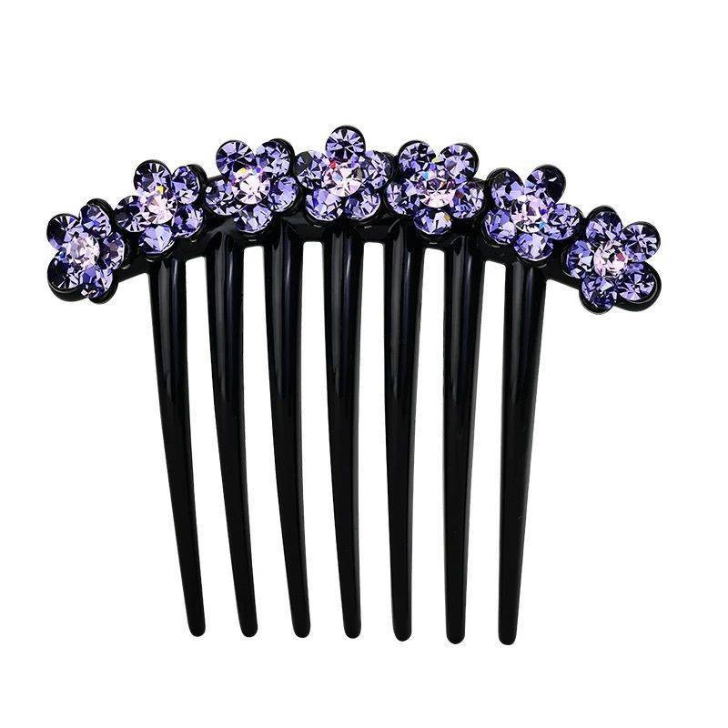 Delysia King Adult temperament Rhinestone Hair Comb mood mitmekülgne seitsme hamba kamm taldriku juuksevahetarvikud
