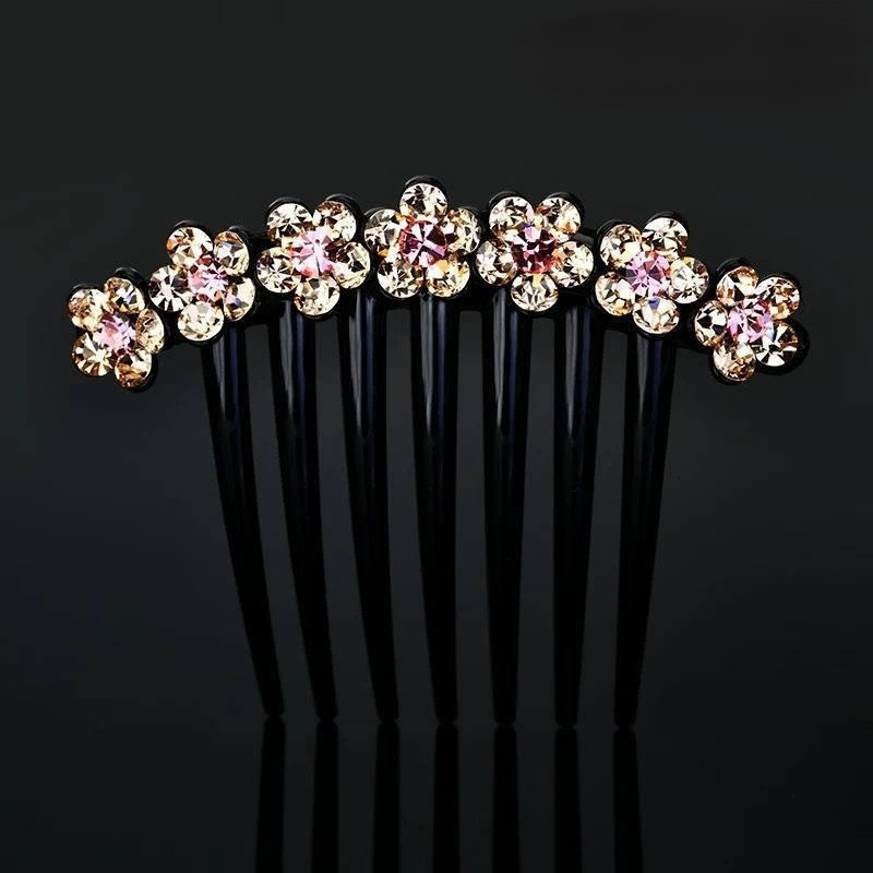 Delysia King Adult temperament Rhinestone Hair Comb mood mitmekülgne seitsme hamba kamm taldriku juuksevahetarvikud