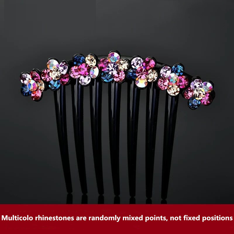 Delysia King Adult temperament Rhinestone Hair Comb mood mitmekülgne seitsme hamba kamm taldriku juuksevahetarvikud