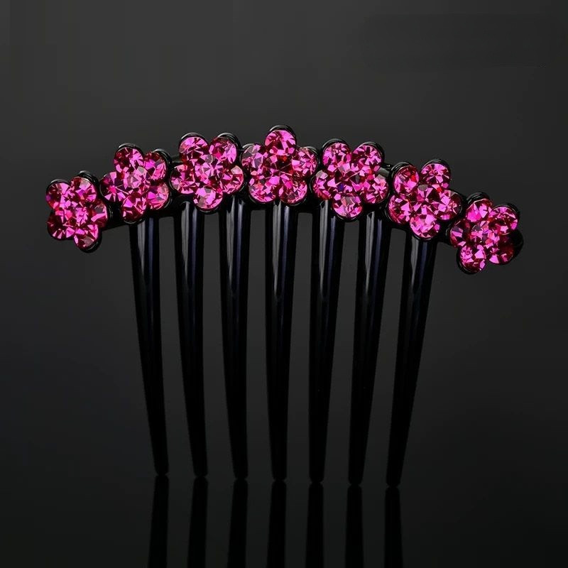Delysia King Adult temperament Rhinestone Hair Comb mood mitmekülgne seitsme hamba kamm taldriku juuksevahetarvikud