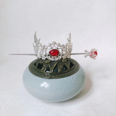 Kineske Hanfu metalne perle, kruna za kosu, ženska muška ukosnica za kosu