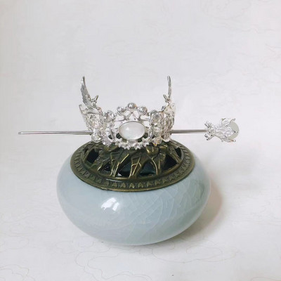 Kineske Hanfu metalne perle, kruna za kosu, ženska muška ukosnica za kosu