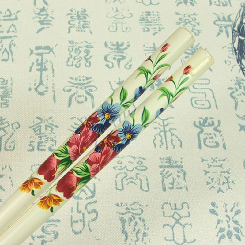 2Pcs/Set Vintage ručno rađene štapiće za kosu Oslikane japanske drvene ukosnice za žene Prirodni kineski drveni štapići