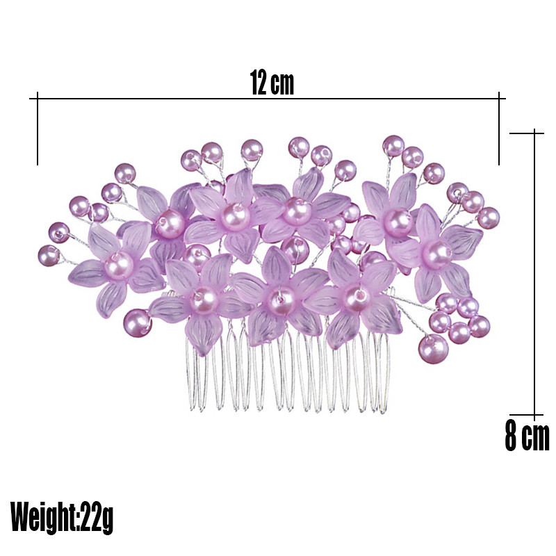 Strieborný farebný svadobný hrebeň na vlasy, čelenka, biela perlová hlava, kvet, jednoduché vsadené hrebene pre ženy, čelenky, nevesty, svadobné doplnky 