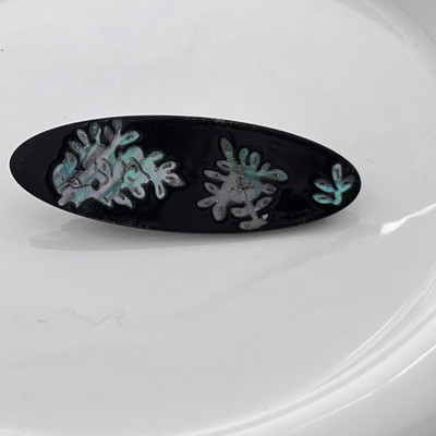 Agrafă de păr cu model de imprimeu de elan, coajă neagră, vintage, pentru femei, estetică elegantă, ac geometric, accesorii de păr la modă etnică