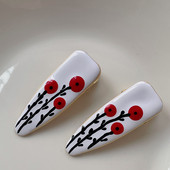 Νέο vintage κλιπ μαλλιών Cherry Tree για γυναίκες 2022 Κομψή αισθητική γούρι Duckbill Clip Δημιουργική τάση μόδας αξεσουάρ μαλλιών