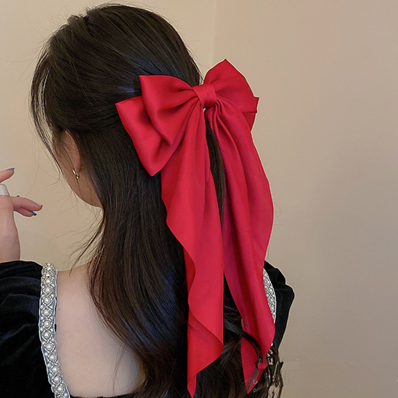 Čvrsta, mekana, velika satenska mašna Ukosnice za vjenčanje Duga vrpca Mašna za kosu Ženske ukosnice za kosu Proljetna kopča Veliki dodaci za kosu