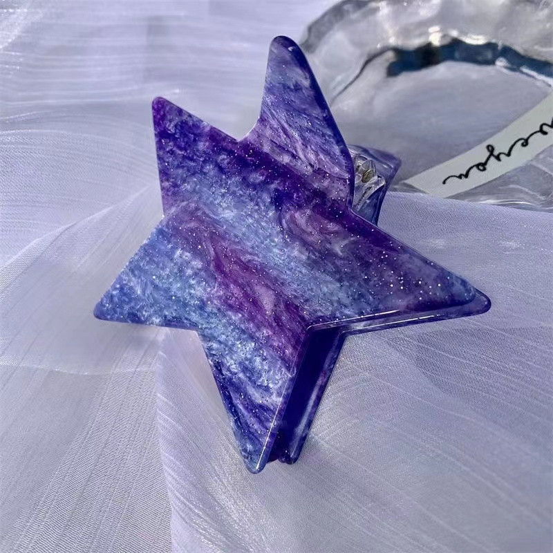 Harajuku Y2k Sequins Star Pentagram Juukseküünised naistele Sweet Cool Charm Trend Juukseklamber Esteetilised Mood Juukseaksessuaarid Uus