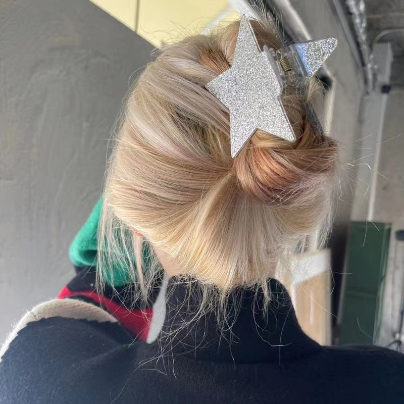 Harajuku Y2k Sequins Star Pentagram Juukseküünised naistele Sweet Cool Charm Trend Juukseklamber Esteetilised Mood Juukseaksessuaarid Uus