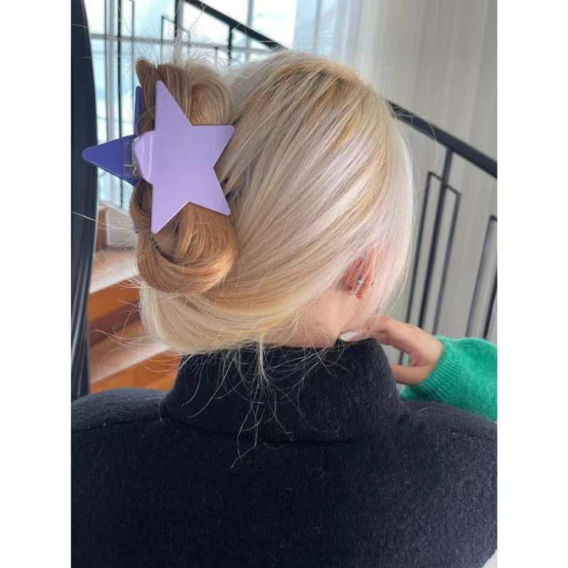 Harajuku Y2k Sequins Star Pentagram Juukseküünised naistele Sweet Cool Charm Trend Juukseklamber Esteetilised Mood Juukseaksessuaarid Uus