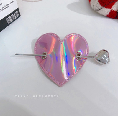 Jaapani Harajuku Laser Roosa Must Nahast Hearth Juuksepulk Naistele Sweet Cool Charm Juuksenõel Y2K Esteetilised Juukseaksessuaarid