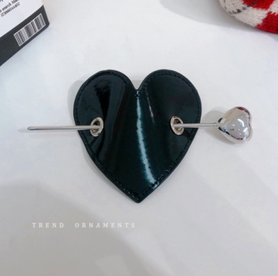 Jaapani Harajuku Laser Roosa Must Nahast Hearth Juuksepulk Naistele Sweet Cool Charm Juuksenõel Y2K Esteetilised Juukseaksessuaarid