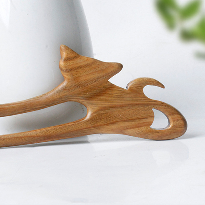 Bețișoare de păr chinezești în formă de U Bețișoare din lemn pentru ac de păr pentru petrecere Hanfu, coc de păr, furculițe, bijuterii vintage în formă de pisică