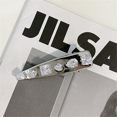 Glitter Geometric Crystal Rhinestone Ukosnica za žene Slatki romantični šarm Luksuzna kopča za kosu Korejski modni dodaci za kosu