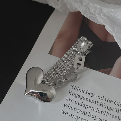 Glitter Geometric Crystal Rhinestone Ukosnica za žene Slatki romantični šarm Luksuzna kopča za kosu Korejski modni dodaci za kosu