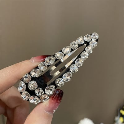 Glitter Geometric Crystal Rhinestone Ukosnica za žene Slatki romantični šarm Luksuzna kopča za kosu Korejski modni dodaci za kosu