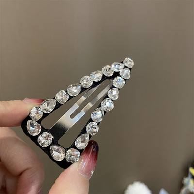 Glitter Geometric Crystal Rhinestone Ukosnica za žene Slatki romantični šarm Luksuzna kopča za kosu Korejski modni dodaci za kosu