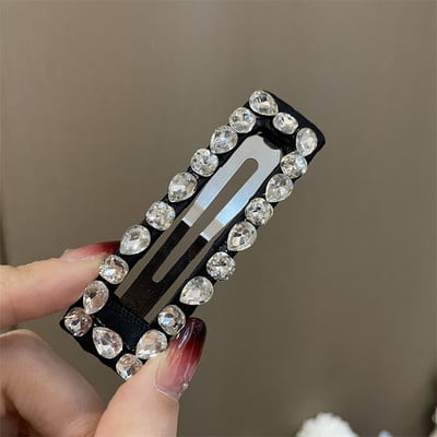 Glitter Geometric Crystal Rhinestone Ukosnica za žene Slatki romantični šarm Luksuzna kopča za kosu Korejski modni dodaci za kosu