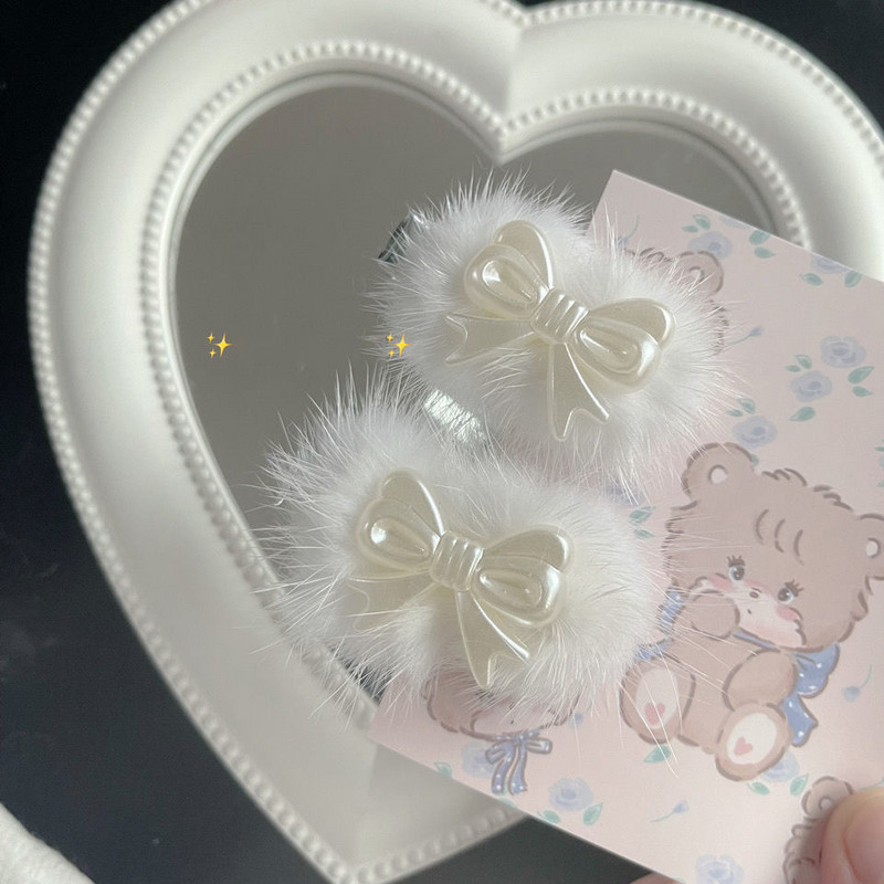 Pehmus valge pärlmutter juuksenõel naistele magus romantiline esteetiline armas juukseklamber Korea moe juukseaksessuaarid kingitus