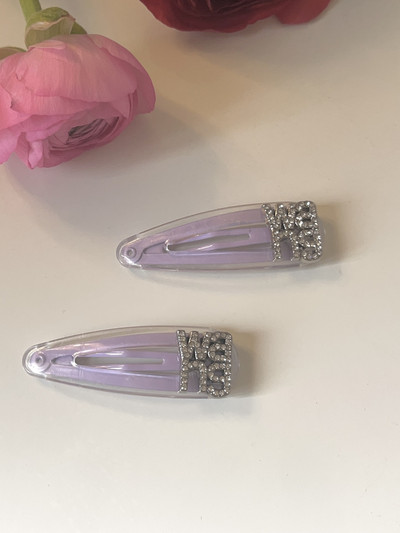 Καραμέλα Χρώμα στρας Επιστολή Bobby Pin Sweet Cute Charm Girly Trend Κλιπ μαλλιών για γυναίκες Αισθητική μόδα Αξεσουάρ μαλλιών Δώρο