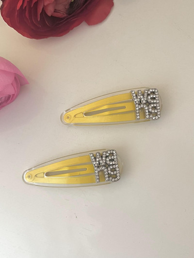 Καραμέλα Χρώμα στρας Επιστολή Bobby Pin Sweet Cute Charm Girly Trend Κλιπ μαλλιών για γυναίκες Αισθητική μόδα Αξεσουάρ μαλλιών Δώρο