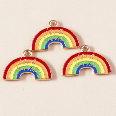 10kom emajl Šareno ljubavno srce šareno za naušnicu LGBT dugin privjesak DIY izrada nakita narukvica ogrlica ručni rad