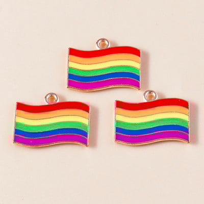10kom emajl Šareno ljubavno srce šareno za naušnicu LGBT dugin privjesak DIY izrada nakita narukvica ogrlica ručni rad