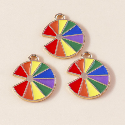 10kom emajl Šareno ljubavno srce šareno za naušnicu LGBT dugin privjesak DIY izrada nakita narukvica ogrlica ručni rad