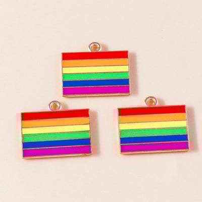 10kom emajl Šareno ljubavno srce šareno za naušnicu LGBT dugin privjesak DIY izrada nakita narukvica ogrlica ručni rad