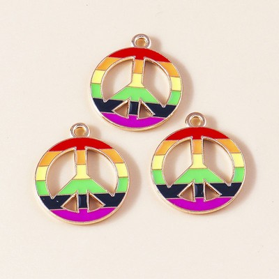 10kom emajl Šareno ljubavno srce šareno za naušnicu LGBT dugin privjesak DIY izrada nakita narukvica ogrlica ručni rad