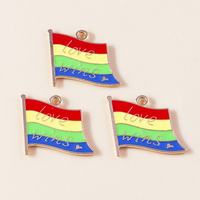10kom emajl Šareno ljubavno srce šareno za naušnicu LGBT dugin privjesak DIY izrada nakita narukvica ogrlica ručni rad