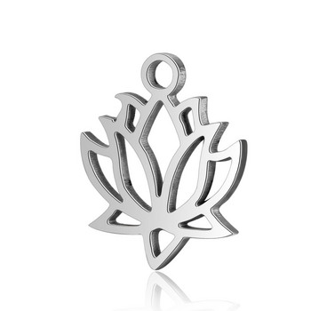 10 τμχ/παρτίδα Θρησκευτικά OM DIY Charms Χονδρική 316 Ανοξείδωτο λουλούδι Yin Yang Κρεμαστό σταυρό κόμπο δέντρο της ζωής Γούρι σύνδεσης