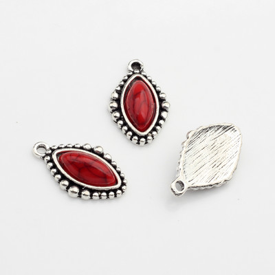 Legura cinka Retro perle od smole Kap vode Ovalni privjesci Privjesci 10 kom/lot 24 mm Za DIY ogrlice Pribor za izradu nakita