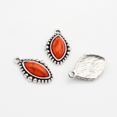 Legura cinka Retro perle od smole Kap vode Ovalni privjesci Privjesci 10 kom/lot 24 mm Za DIY ogrlice Pribor za izradu nakita