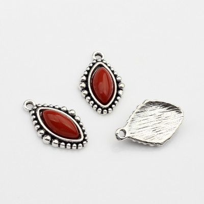 Legura cinka Retro perle od smole Kap vode Ovalni privjesci Privjesci 10 kom/lot 24 mm Za DIY ogrlice Pribor za izradu nakita