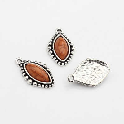 Legura cinka Retro perle od smole Kap vode Ovalni privjesci Privjesci 10 kom/lot 24 mm Za DIY ogrlice Pribor za izradu nakita