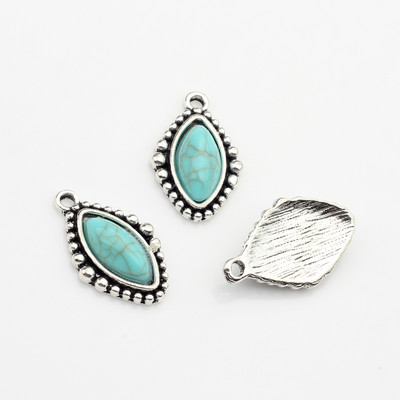 Legura cinka Retro perle od smole Kap vode Ovalni privjesci Privjesci 10 kom/lot 24 mm Za DIY ogrlice Pribor za izradu nakita