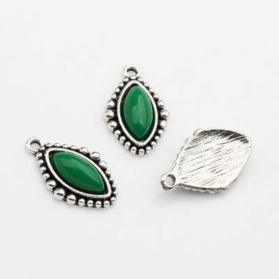 Legura cinka Retro perle od smole Kap vode Ovalni privjesci Privjesci 10 kom/lot 24 mm Za DIY ogrlice Pribor za izradu nakita