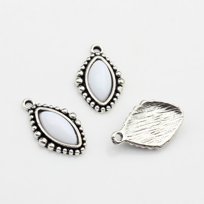 Legura cinka Retro perle od smole Kap vode Ovalni privjesci Privjesci 10 kom/lot 24 mm Za DIY ogrlice Pribor za izradu nakita