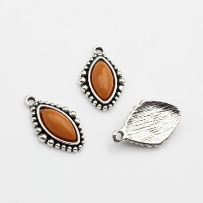 Legura cinka Retro perle od smole Kap vode Ovalni privjesci Privjesci 10 kom/lot 24 mm Za DIY ogrlice Pribor za izradu nakita