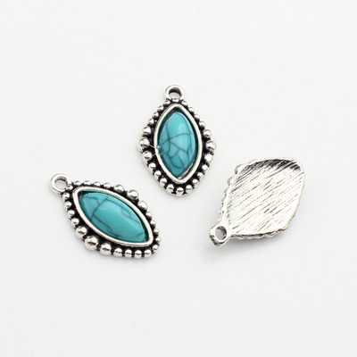 Legura cinka Retro perle od smole Kap vode Ovalni privjesci Privjesci 10 kom/lot 24 mm Za DIY ogrlice Pribor za izradu nakita