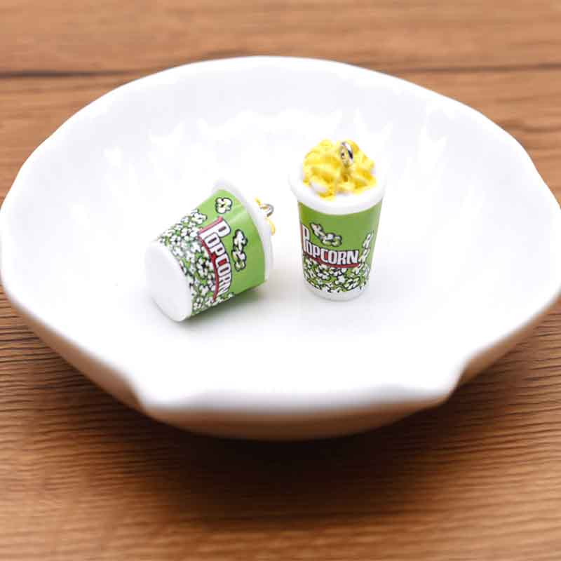 10tk 17*28mm mitmevärviline segastiilis popkornvaigust tarvikud võlusid ripatsid Käsitsi valmistatud ehted DIY kõrvarõngas kaelakee võtmehoidja