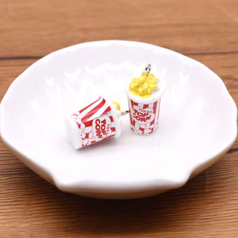 10tk 17*28mm mitmevärviline segastiilis popkornvaigust tarvikud võlusid ripatsid Käsitsi valmistatud ehted DIY kõrvarõngas kaelakee võtmehoidja