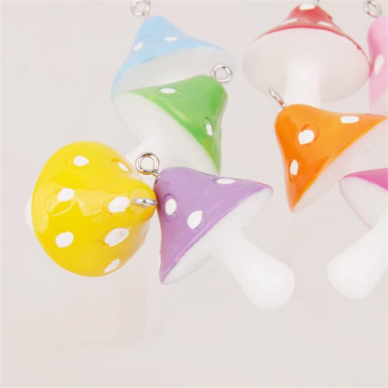 10 komada smole gljiva šarm DIY privjesak za narukvicu ogrlicu naušnice privjesak zanatska izrada nakita