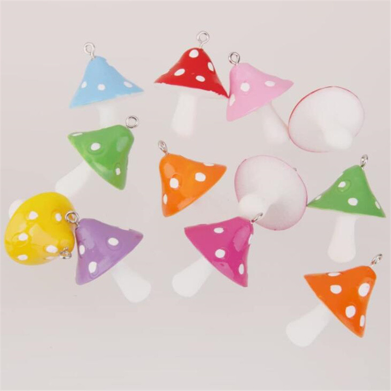 10 komada smole gljiva šarm DIY privjesak za narukvicu ogrlicu naušnice privjesak zanatska izrada nakita