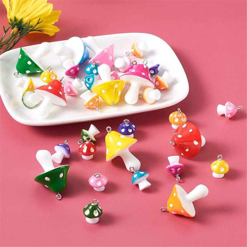 10 komada smole gljiva šarm DIY privjesak za narukvicu ogrlicu naušnice privjesak zanatska izrada nakita